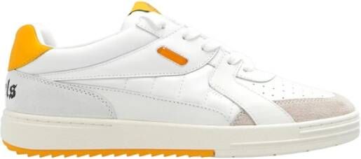 Palm Angels Witte sneakers met afval en suède White Heren