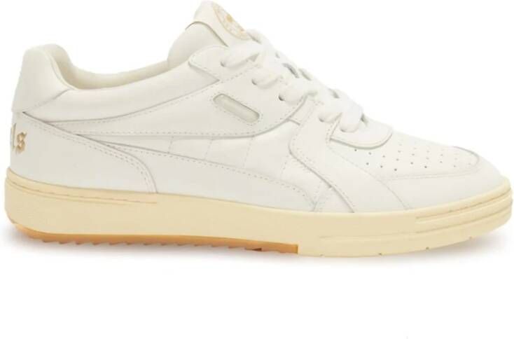 Palm Angels Witte universiteits veterschoenen van leer Wit Heren