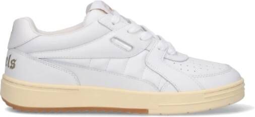 Palm Angels Witte universiteits veterschoenen van leer Wit Heren