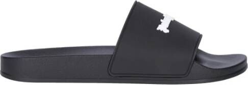 Palm Angels Zwarte Gesloten Schoenen New Logo Pull Slider Aw23 Zwart Heren