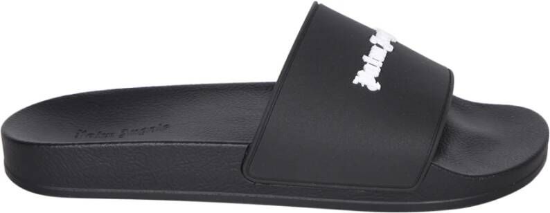 Palm Angels Zwarte Gesloten Schoenen New Logo Pull Slider Aw23 Zwart Heren