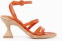 Paloma Barceló Agnes Hoge Hak Sandalen Orange Dames - Thumbnail 6