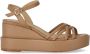 Paloma Barceló Beige Sleehak Sandaal met Enkelband Beige Dames - Thumbnail 1