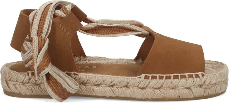 Paloma Barceló Bruine Leren Sandalen Aintza Suede
