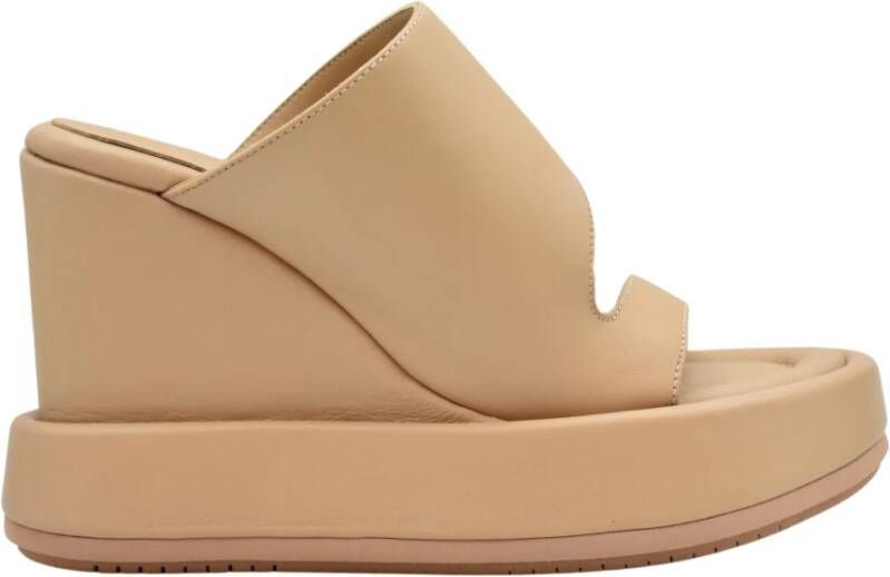 Paloma Barceló Bruine Veterschoenen Platte Ss22 Brown Dames