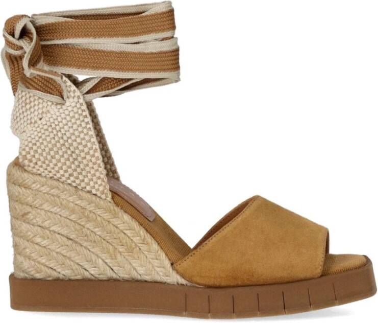 Paloma Barceló Bruine sleehak sandalen met enkelband Brown Dames