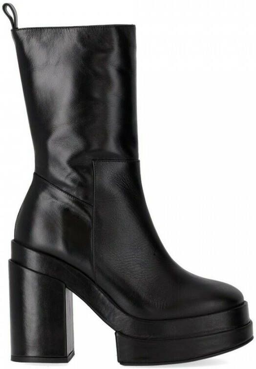Paloma Barceló Enkellaarzen PALOMA BARCELÓ EROS SCHWARZE STIEFELETTE MIT ABSAT in zwart