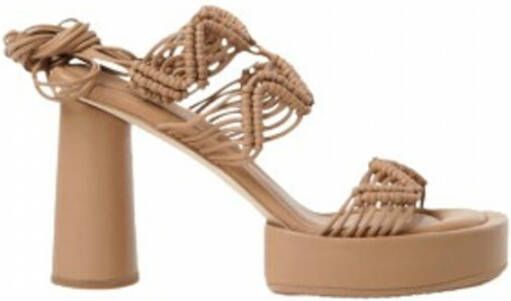 Paloma Barceló High Heel Sandals Beige Unisex