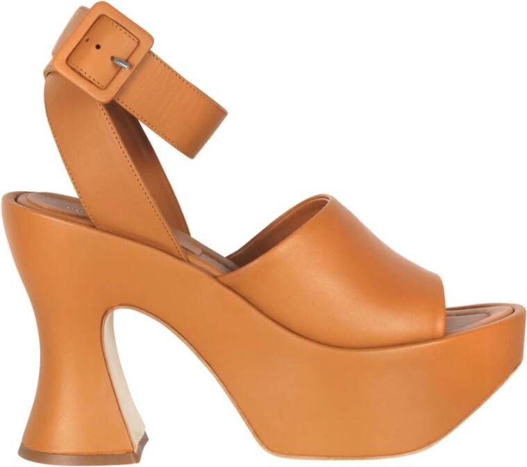 Paloma Barceló Hoge hak sandalen met plateau Oranje Dames