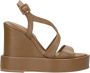 Paloma Barceló Leren Sleehak Sandalen - Thumbnail 1
