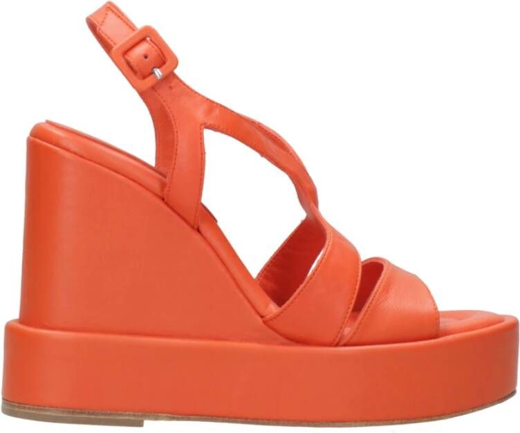 Paloma Barceló Oranje Sleehak Sandalen Orange Dames