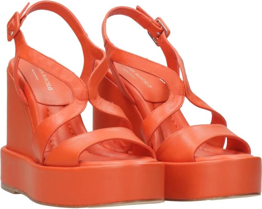 Paloma Barceló Oranje Sleehak Sandalen
