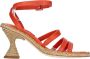 Paloma Barceló Agnes Hoge Hak Sandalen Orange Dames - Thumbnail 5