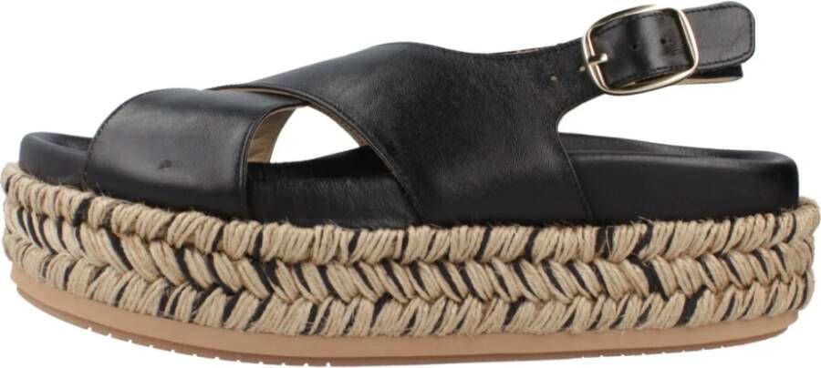 Paloma Barceló Stijlvolle platte sandalen Black Dames