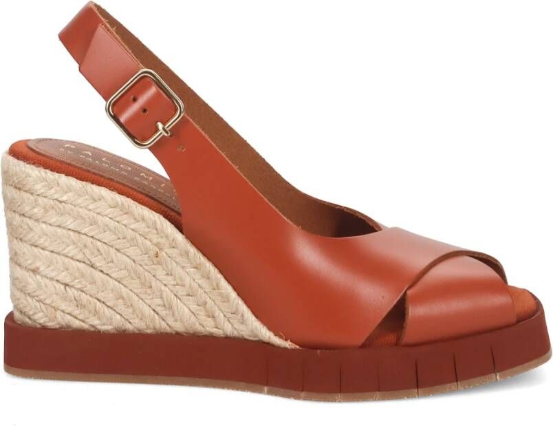 Paloma Barceló Wanda Calidis Terracota Leren Sandalen