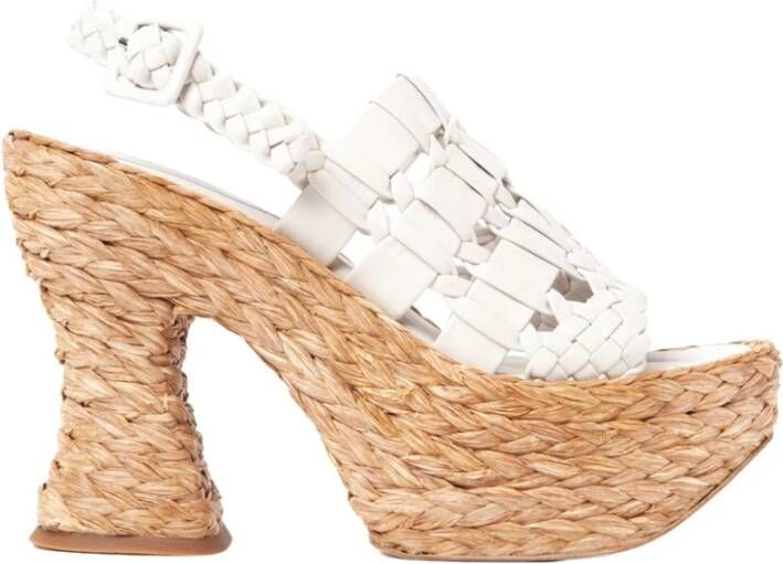 Paloma Barceló Napa White Hoge Hak Sandalen Wit Dames