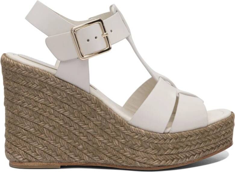 Paloma Barceló Witte Leren Sandalen voor Vrouwen