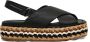 Paloma Barceló Zwarte geweven sleehak sandalen - Thumbnail 1