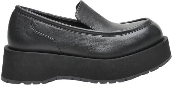 Paloma Barceló Zwarte leren mocassin