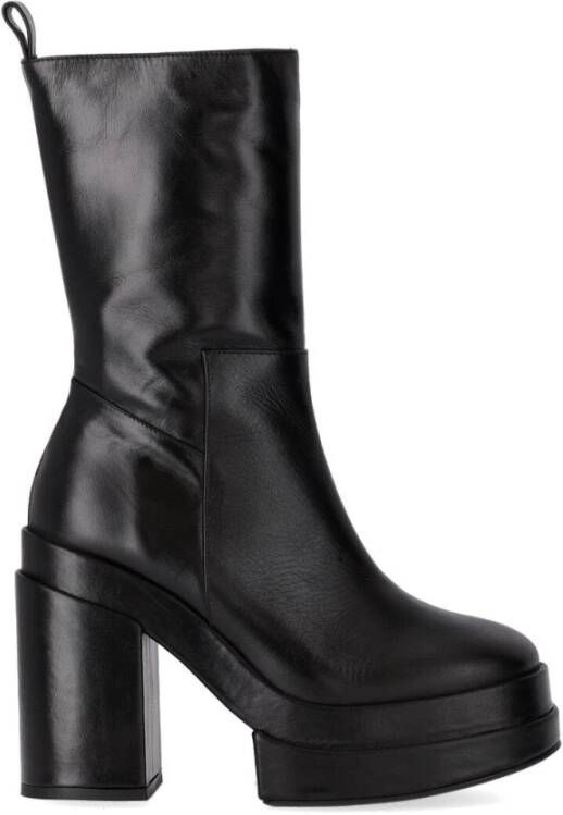 Paloma Barceló Enkellaarzen PALOMA BARCELÓ EROS SCHWARZE STIEFELETTE MIT ABSAT in zwart