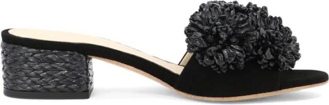 Paloma Barceló Zwarte Sandalen Fiore Mules Stijl Ss24