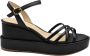 Paloma Barceló Zwarte Sleehak Sandalen met Bandjes Black Dames - Thumbnail 1