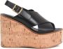 Paloma Barceló Zwarte sleehak sandalen voor vrouwen - Thumbnail 1