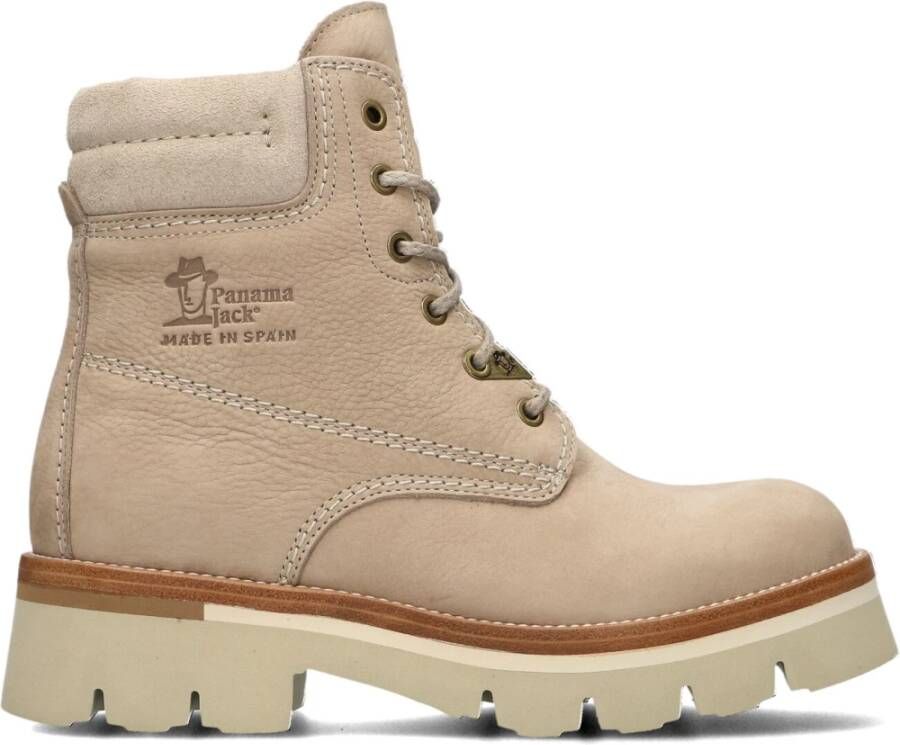 Panama Jack Lua B4 Veterboots Laarzen Met Veters Dames Beige - Foto 3