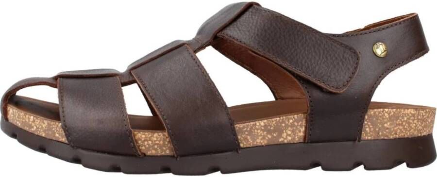 Panama Jack Comfortabele platte sandalen voor mannen Brown Heren