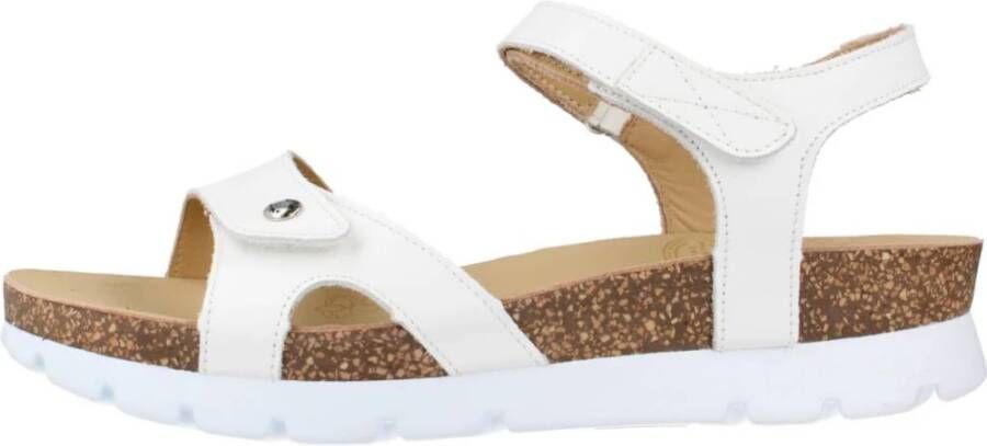 Panama Jack Comfortabele platte sandalen voor vrouwen White Dames