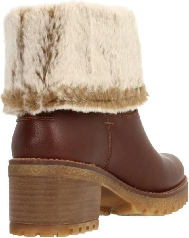 Panama Jack Dameslaarzen van leer met middelhoge hak en rits Brown Dames - Foto 7