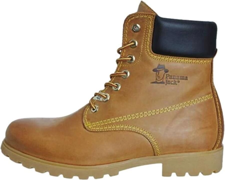 Panama Jack Kameelkleurige Leren Enkellaarzen met Veters Brown Heren - Foto 8