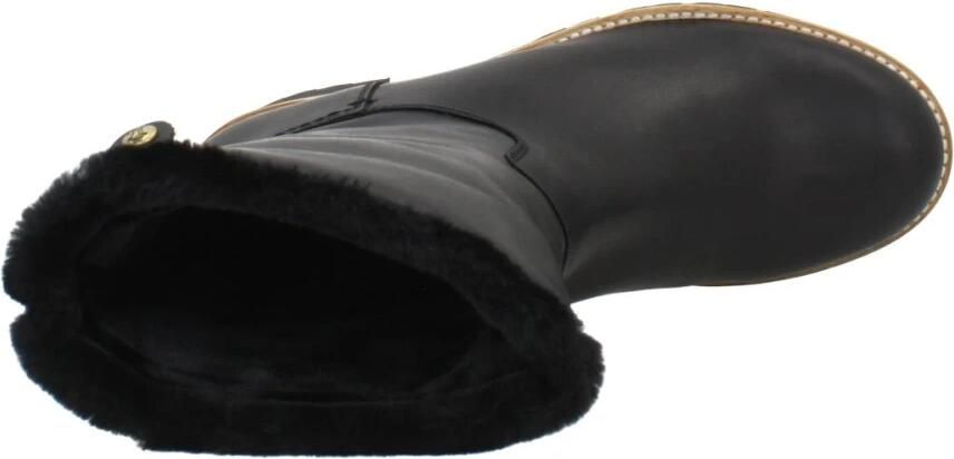 Panama Jack Zwarte dameslaarzen met middelhoge hak Black Dames - Foto 15