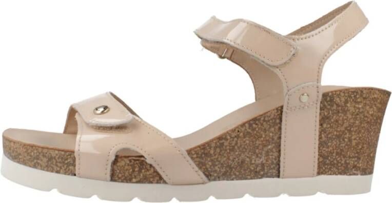 Panama Jack Platform Wedge Sandals Pink Dames