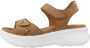Panama Jack Platte Sandalen met Plakband Brown Dames - Thumbnail 2
