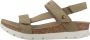 Panama Jack Platte Sandalen met Plakband Green Dames - Thumbnail 3
