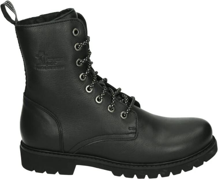 Panama Jack Sportieve Zwarte Leren Schoenen Frisia B24