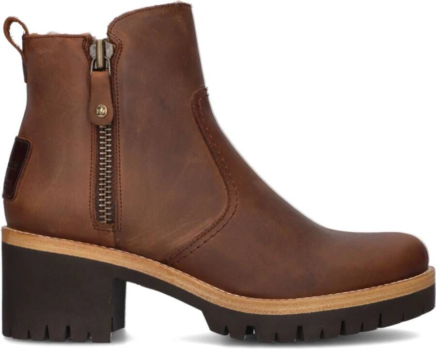 Panama Jack Stijlvolle Bruine Enkellaarzen met Faux Fur Voering Brown Dames - Foto 6