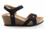 Panama Jack Julia Menorca B2 sandalen met sleehak blauw - Thumbnail 4