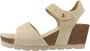Panama Jack Wig Sandalen met Plakband Beige Dames - Thumbnail 3