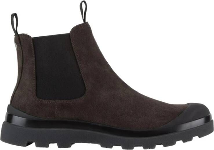 Panchic Heren Beatle Boot met Ebony Suède en Microvezel Voering Brown Heren