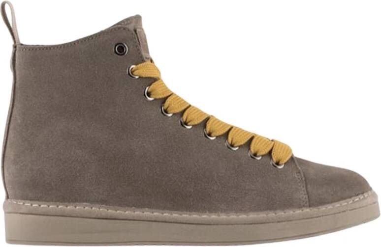 Panchic Beige Suède Sneakers Aw23 Brown Dames