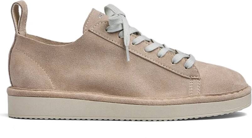 Panchic Beige Veterschoenen met Suède Bovenkant