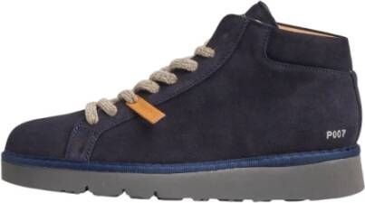 Panchic Blauwe Sneakers met Leren Details