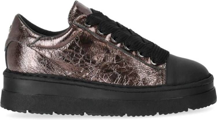 Panchic Bronzen Sneaker met Logo Brown Dames