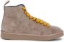 Panchic Beige Oker Enkellaars met breed geweven veters Beige Dames - Thumbnail 1