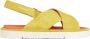 Panchic Gele Crisscross Sandaal met Microvezel Voering Yellow Heren - Thumbnail 1