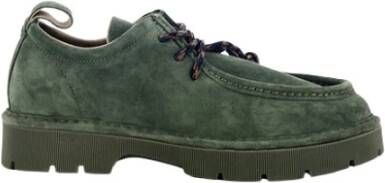 Panchic Groene Suède Veterschoenen