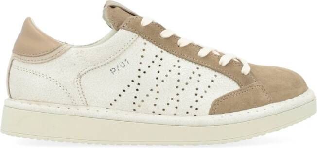 Panchic Ivoor en Beige Suède Sneaker Model P01