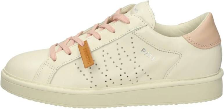 Panchic Ivory Leather Low Top Sneakers